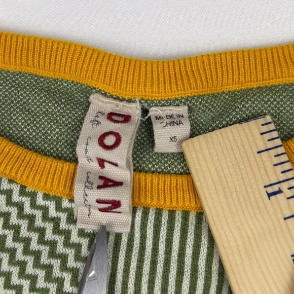 Anthropologie x Dolan Left Coast Sierra Green Lounge Set Top Striped Knit XS EUC - Picture 5 of 13